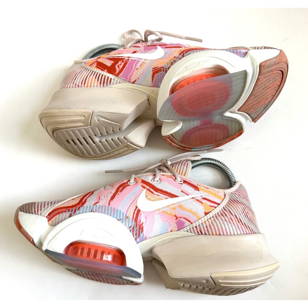 Nike Superrep Trainer Zoom Air Sneakers Pink Orange Size 7.5 - Picture 6 of 10
